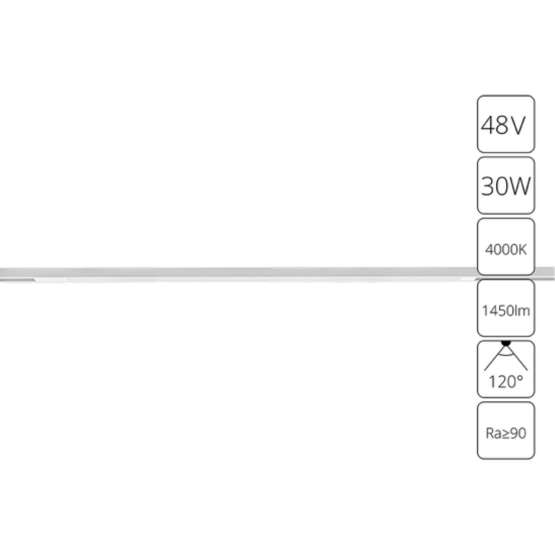 A7265PL-1WH СВЕТИЛЬНИК ПОТОЛОЧНЫЙ OPTIMA 48В 30Вт 1450Лм 4000К 90+ 120°