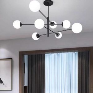 Люстра подвесная Alfa Light F3824-18 GAB+BK E27*10