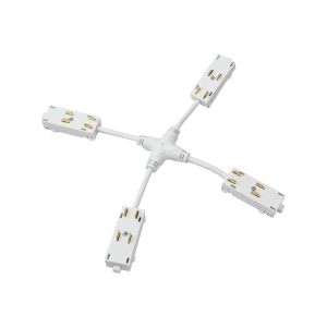 Коннектор X-образный гибкий Denkirs Smart Hide TR2116-WH