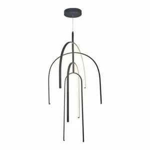 Люстра подвесная Alfa Light F3924-61 BK 95W φ80*H12 0