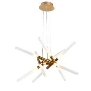 Люстра подвесная Alfa Light F3924-73 brass 10*G9 D60*H15 0