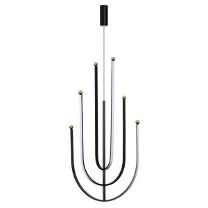 Люстра подвесная Alfa Light F3924-62 BK 70W φ60*H11 0