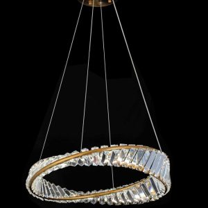 Люстра подвесная Alfa Light F4024-68 φ500 GD LED 64+64W