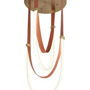 Люстра подвесная Alfa Light F4324-08 D40*H120 bronze+orange