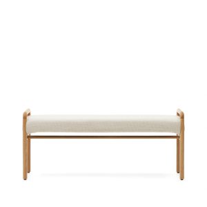Скамейка Macaret со съемным чехлом из массива дуба с натуральной отделкой 120 см