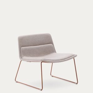 Zahara Стул со стальными ножками полиэстер бежевый