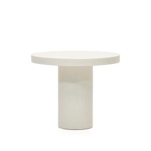 Aiguablava Круглый стол из белого цемента Ø 90 см