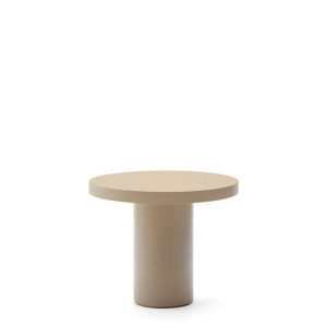 Aiguablava Круглый стол из бежевого цемента Ø90 см