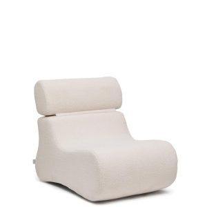 Club Кресло цвета экрю из ткани букле