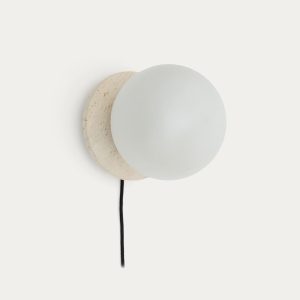 Malachi Настенный светильник из стекла и травертина