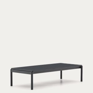 Журнальный столик Sorells из серого алюминия 63 x 149 см