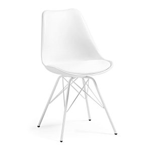 Стул Lars белый с металлическими ножками