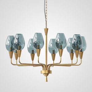 Подвесная Дизайнерская Люстра Viola 10 Синий By Imperiumloft