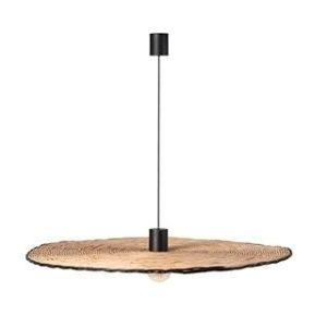 Подвесной светильник Costas черный/ротанг ø1000