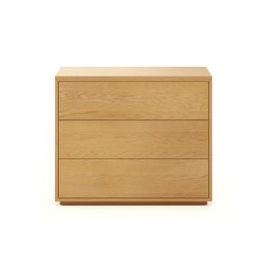 Abilen Комод из дубового шпона с 3 ящиками, 90 x 74,8 см