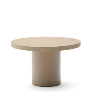 Aiguablava Журнальный столик бежевый цементный Ø120 см
