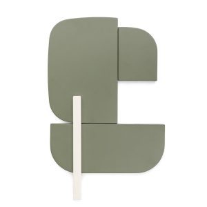 Настенная панель Danei бело-зеленая 65 x 60 см