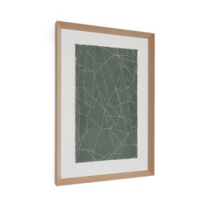 Durkan Абстрактная картина на переработанной бумаге зеленая 100 x 70 см