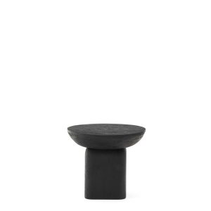 Ovak Приставной столик из акации с чёрной отделкой Ø50 см