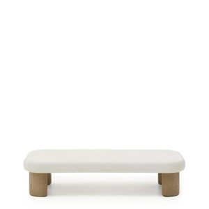 Журнальный столик Labra из цемента и акации 140 x 70 см