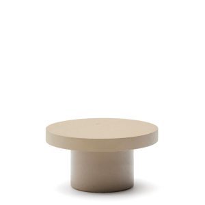 Aiguablava Журнальный столик бежевый цементный Ø90 см