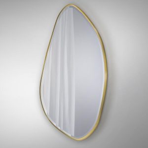 Зеркало овальное Mimo 80X170 золотое
