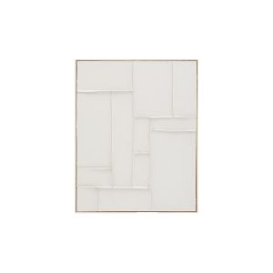 Klis Картина из белого льна с геометрическими фигурами, 80 х 100