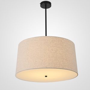 Люстра Rh Round Linen Shade Pendant By Imperiumloft