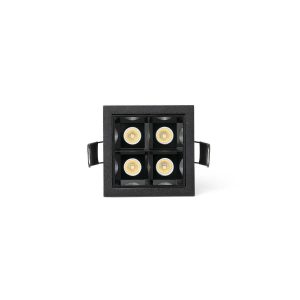 Встраиваемый светильник TROOP 4x2W черный-черный 48є 4000K CRI90