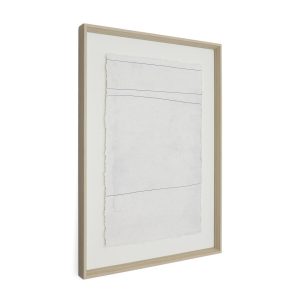 Durkan Абстрактная картина на переработанной бумаге белая 50 x 70 см