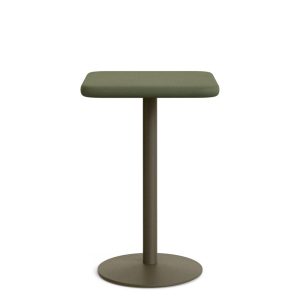 Уличный стол Esilda зеленый из цемента и стали 70х70 см