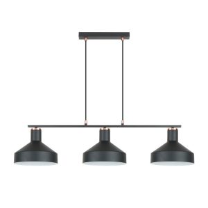 Irias Люстра 3L черный/медный