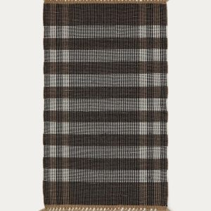Коврик Barani из полипропилена коричневого и чёрного цвета 60 x 90 см