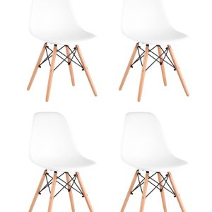 Стул Eames Style DSW белый x4 (разборный каркас)