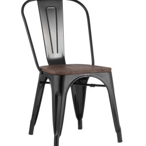 Стул TOLIX WOOD черный глянцевый