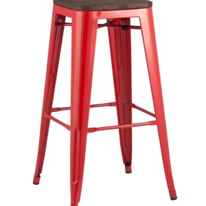 Стул барный TOLIX WOOD красный глянцевый