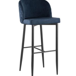 Стул барный Оскар велюр сине-зеленый