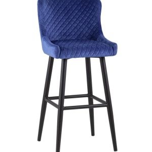 Стул барный Ститч велюр синий