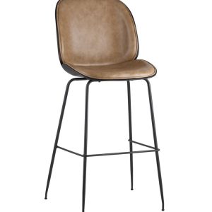 Стул барный Beetle PU со спинкой бежевый