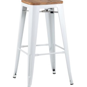Стул барный TOLIX WOOD белый глянцевый