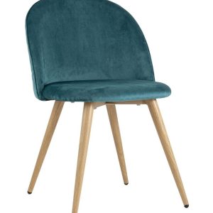 Стул Лион велюр с ромбами аквамарин