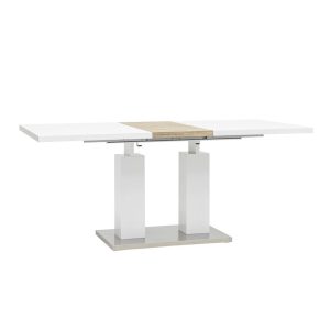 Стол обеденный Сиэтл раскладной 140-180*90 глянцевый белый