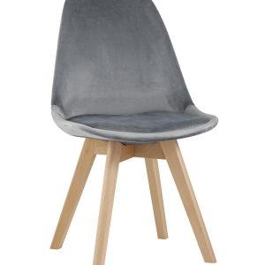 Стул FRANKFURT велюр серый
