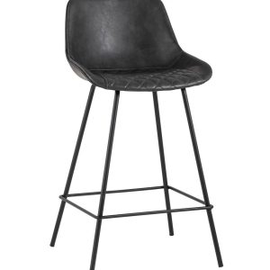 Стул полубарный TEXAS экокожа серый