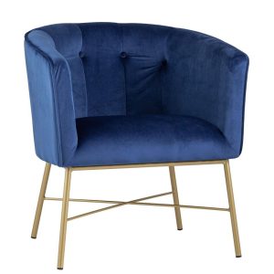Кресло Шале велюр синий