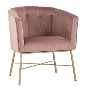 Кресло Шале велюр розовый