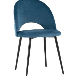 Стул Меган велюр пыльно-синий