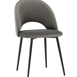 Стул Меган велюр тёмно-серый