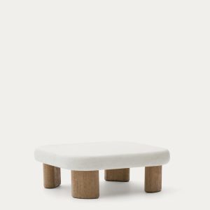 Журнальный столик Labra из цемента и акации 80 x 80 см