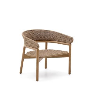 Кресло Arinella из акации с натуральной отделкой и бежевой веревкой